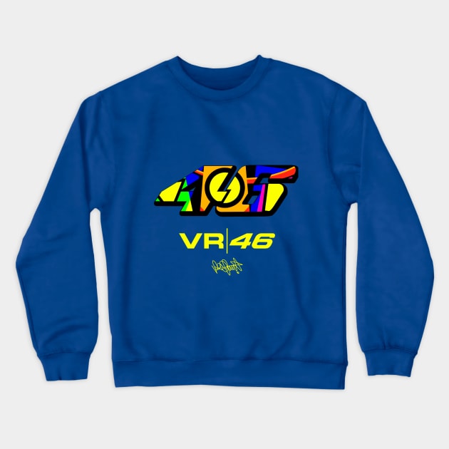 46 Valentino Rossi Logo Crewneck Sweatshirt by simple_shop